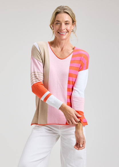 Zaket & Plover Contrast Stripe Vee