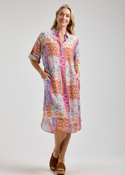 Zaket & Plover Print Shirt Dress