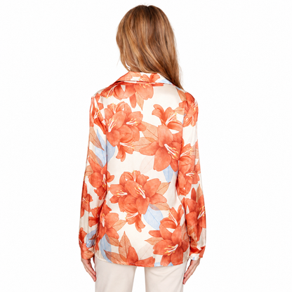 Renuar Floral Satin Blouse