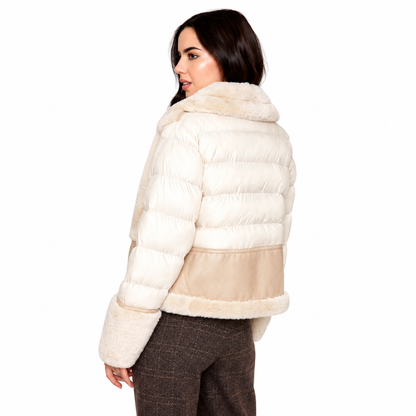 Renuar Pleather Bonded Faux Fur Jacket