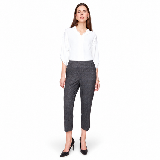 Renuar Glencheck Knit Pull-On Pants