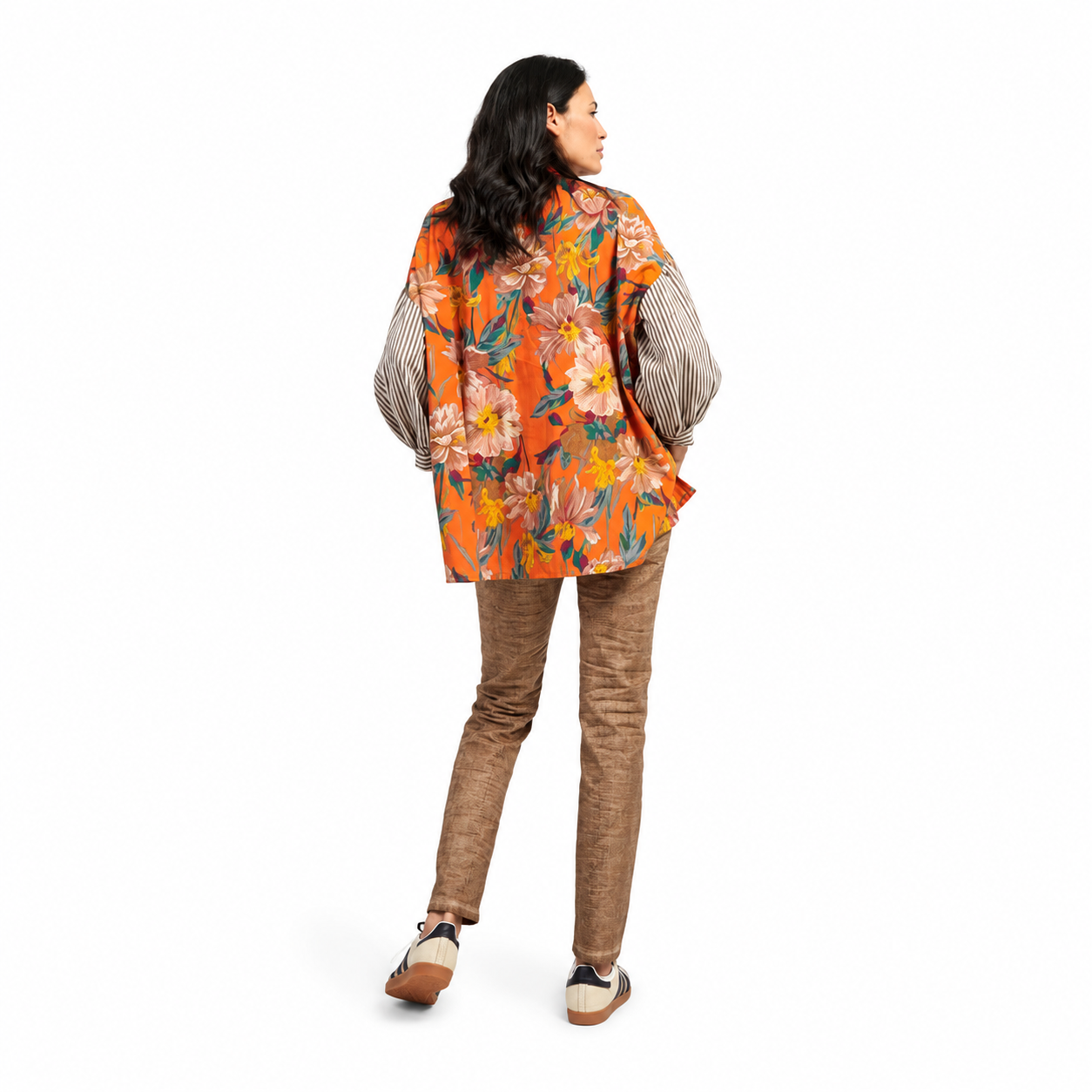Alembika Striped Floral Blouse