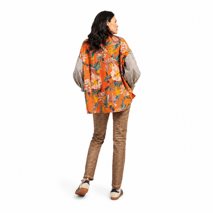 Alembika Striped Floral Blouse