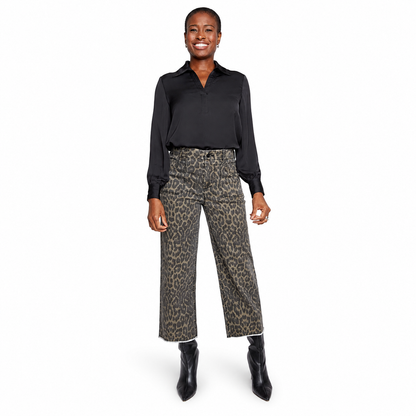 Renuar Luxe Tencel Cropped Wide Leg Pant