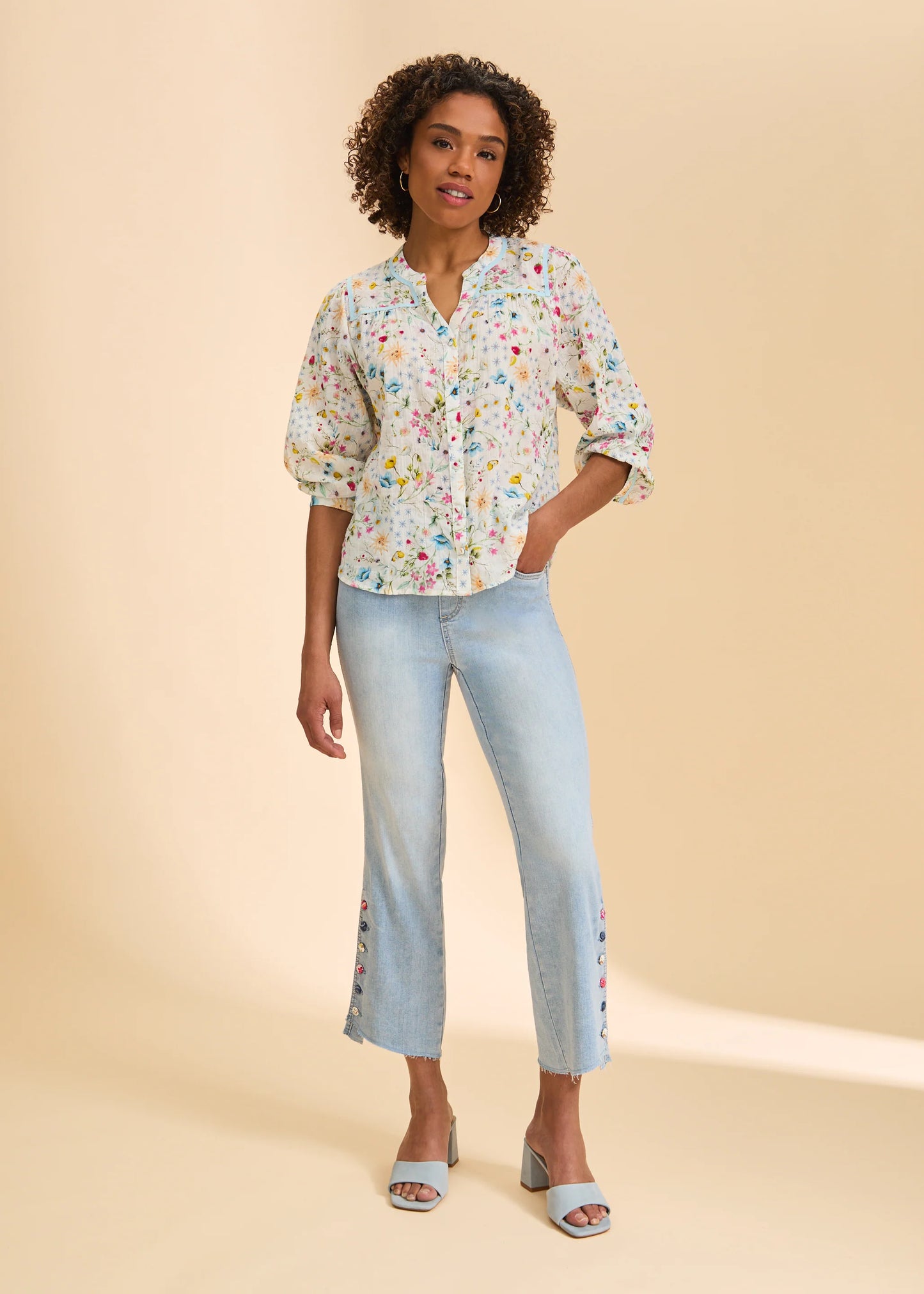 FDJ Solstice Button-Up Blouse, Style #7472818