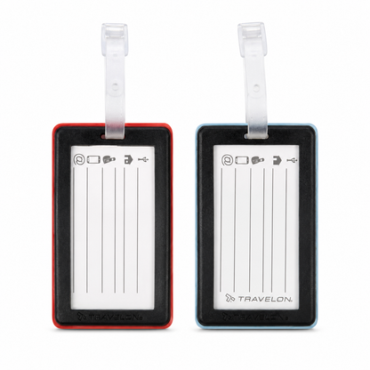 Set of 2 Luggage Tags - Passport Stamps
