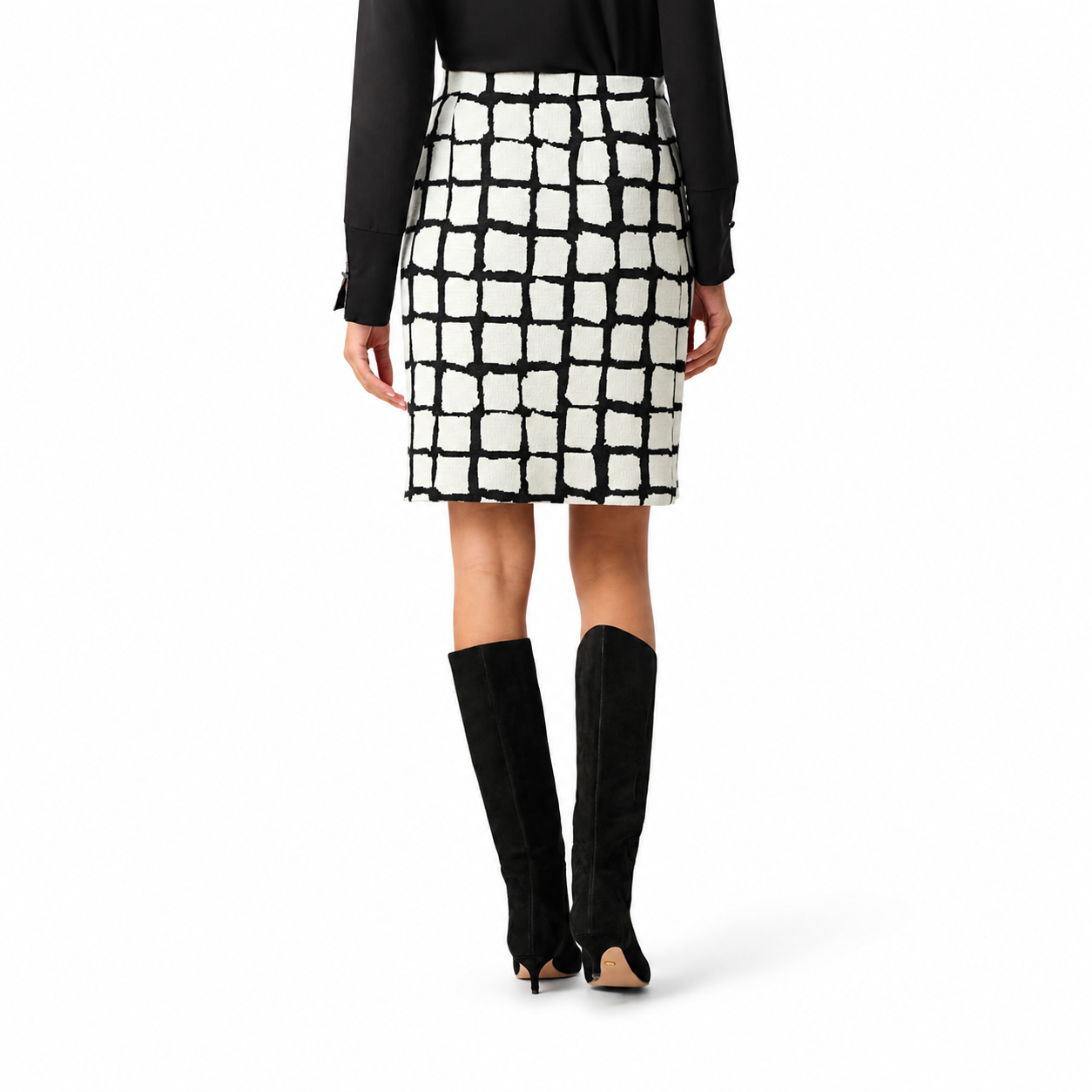 Joseph Ribkoff Abstract Jacquard A-Line Pull-On Skirt Style 263091