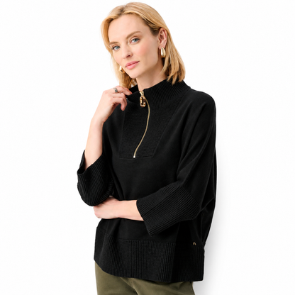 Joseph Ribkoff Brushed Viscose And Nylon Funnel-Neck Sweater