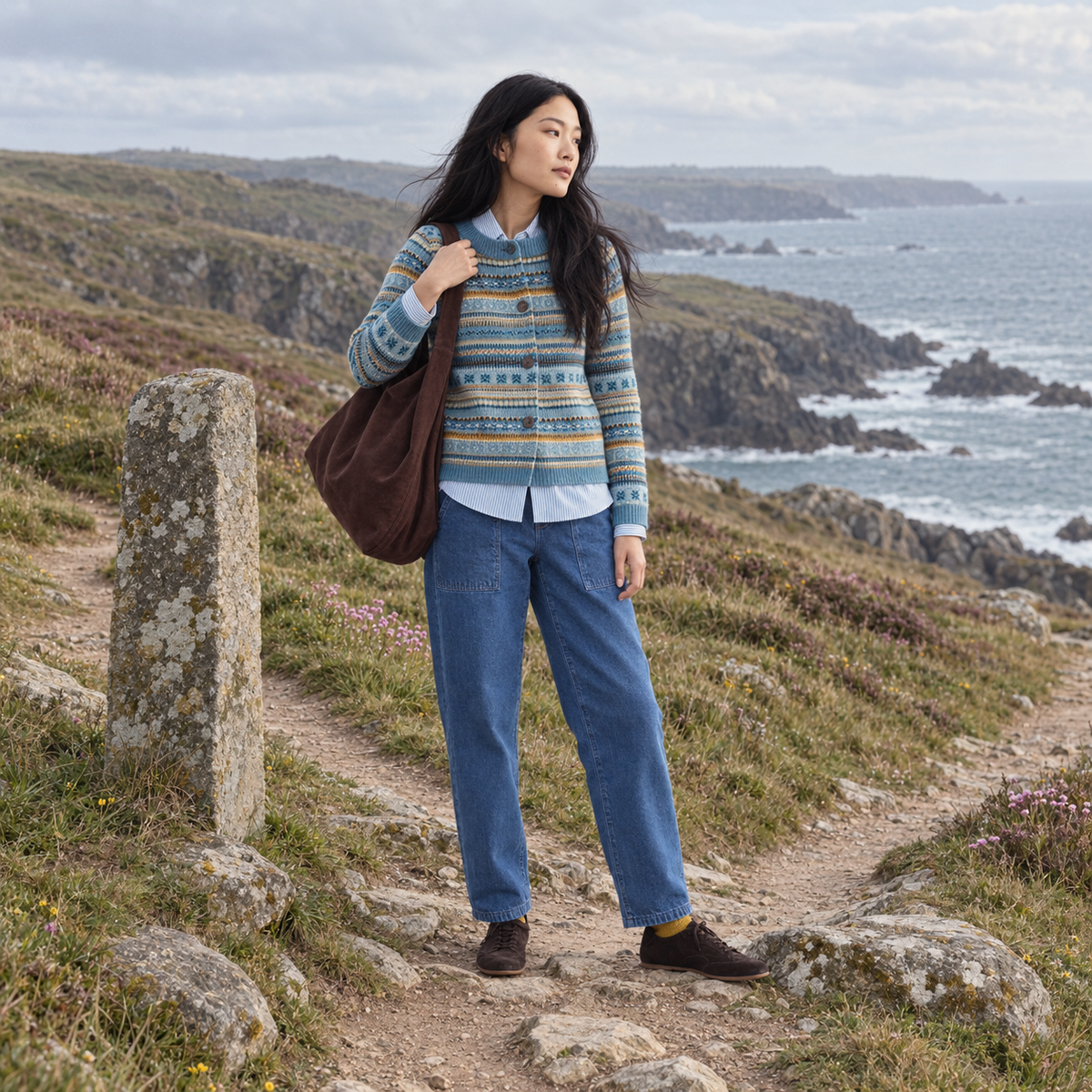 Seasalt Cornwall Cove Cottage Fair Isle Cardigan