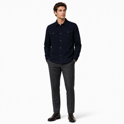 Soul of London Shirt Jacket - Navy