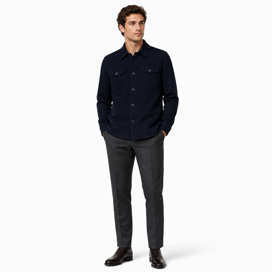 Soul of London Shirt Jacket - Navy