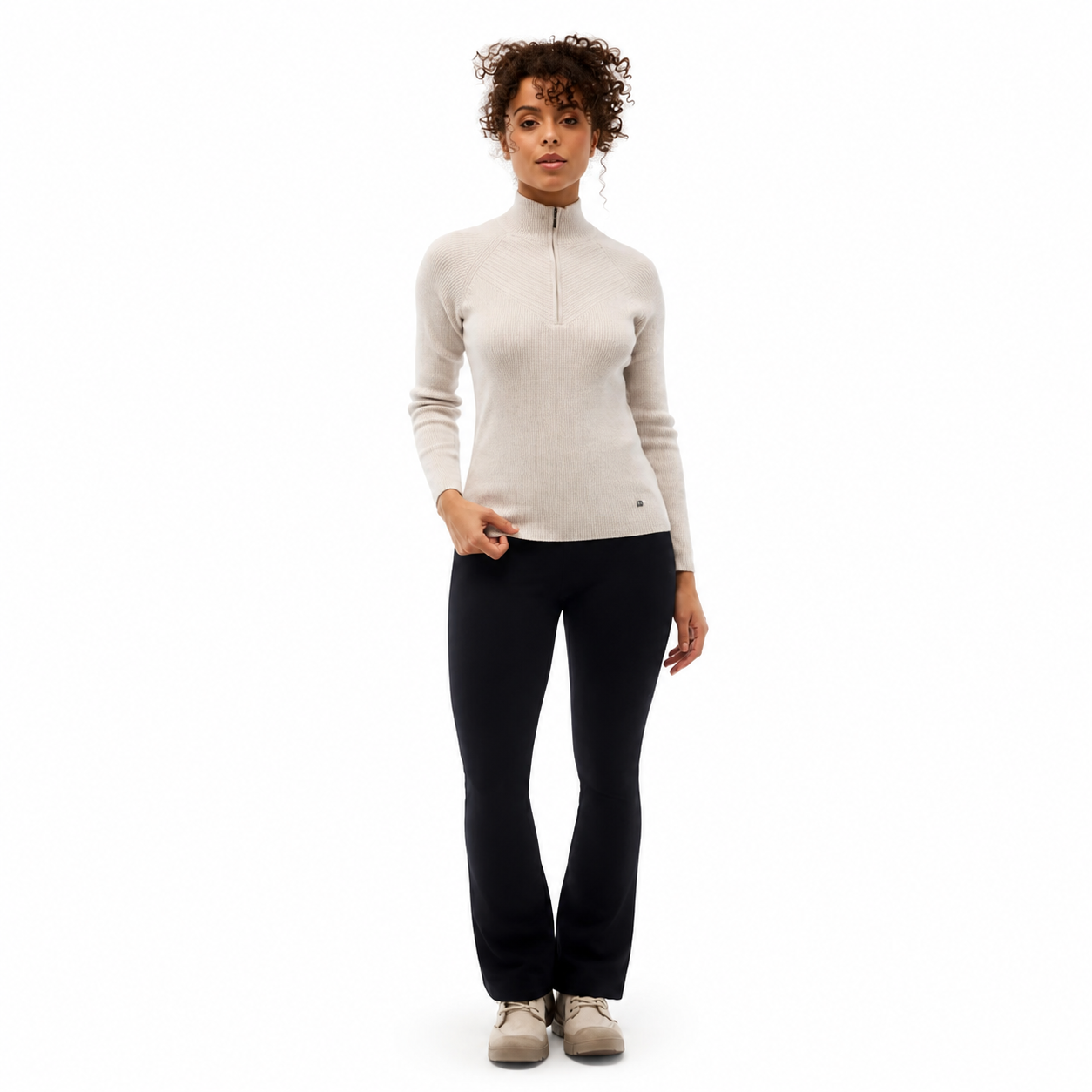 FIG ASTRA 1/2 Zip Fitted Sweater