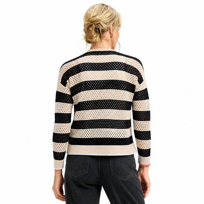Zaket & Plover Pointelle Zip Cardi