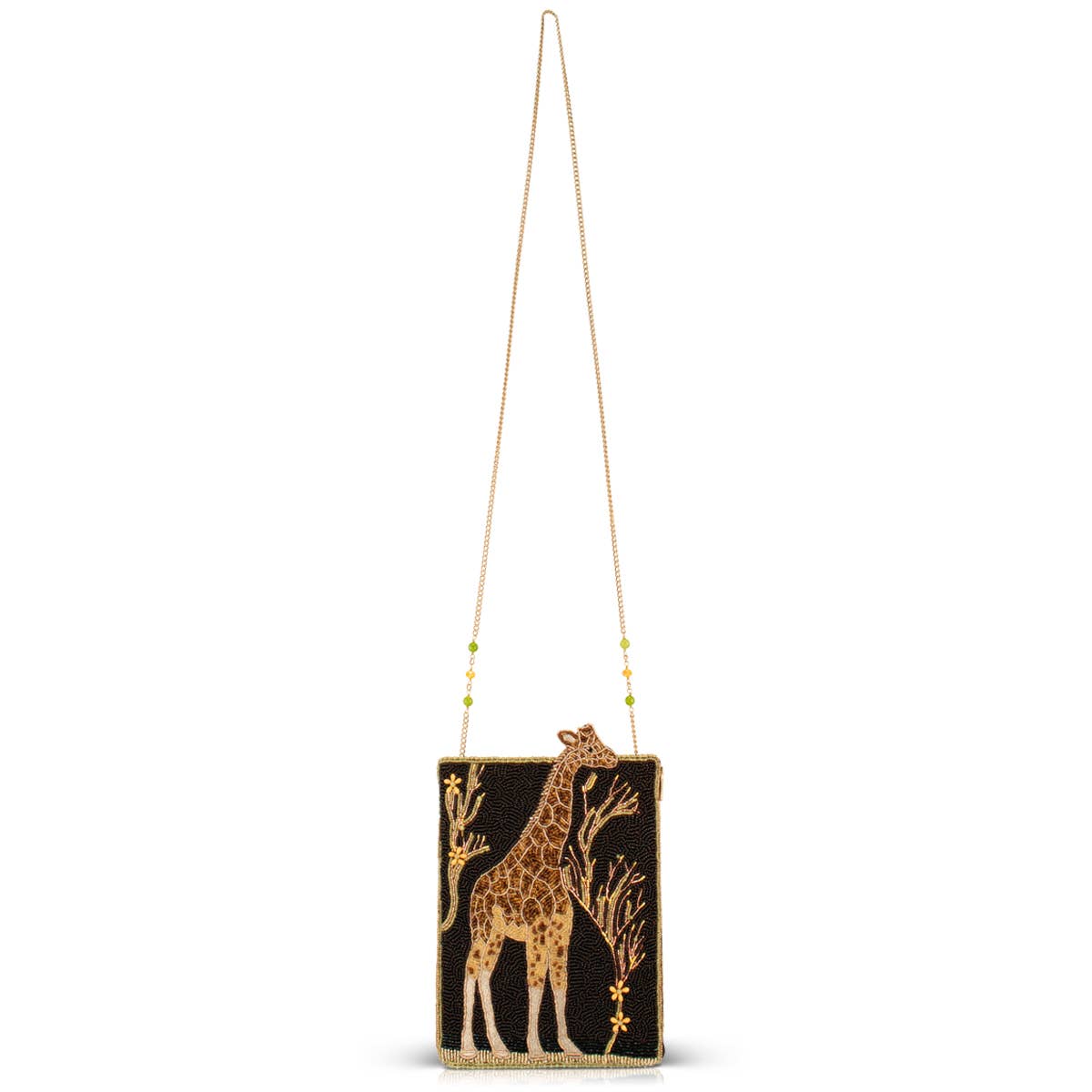 Reach For It beaded giraffe crossbody bag