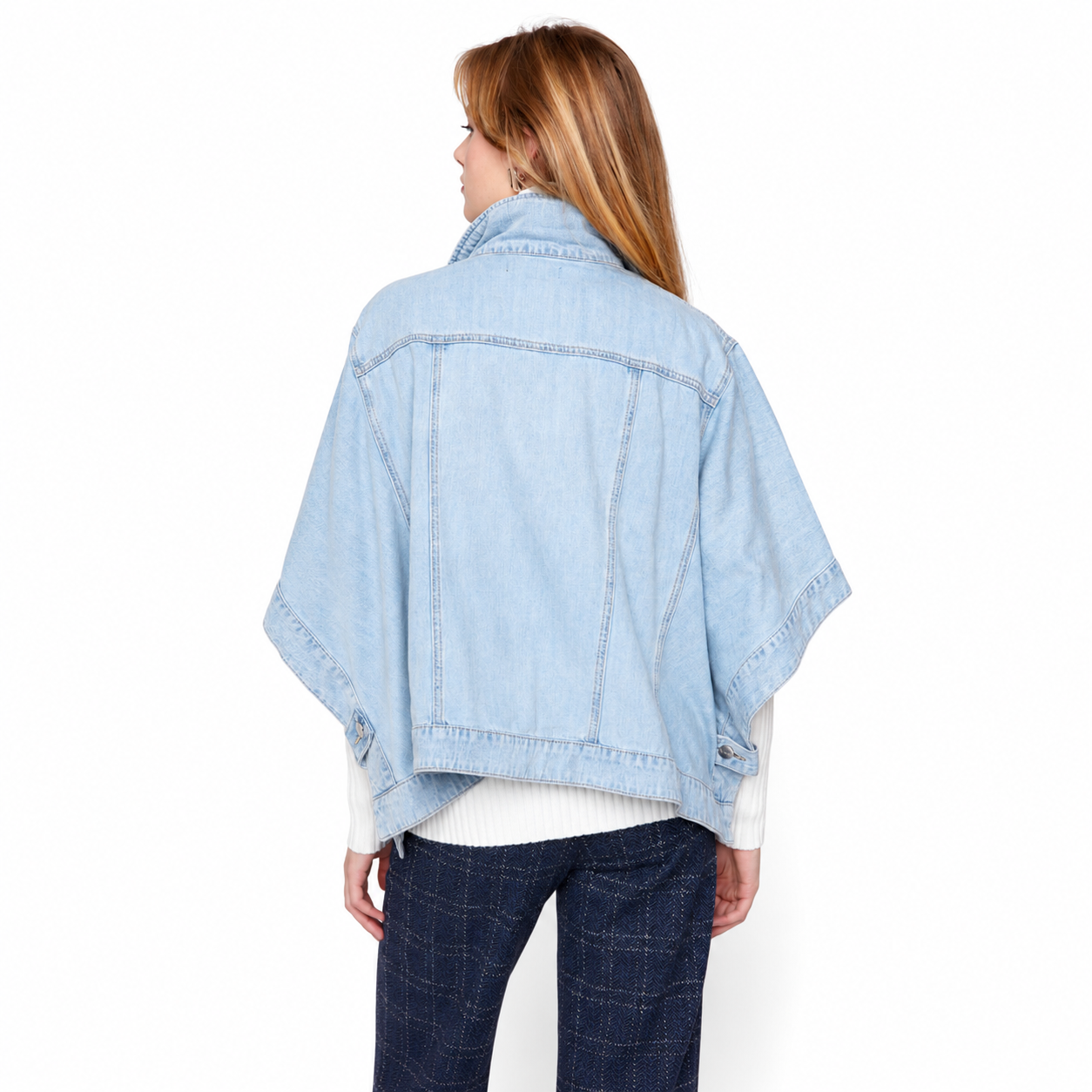 Renuar Washed Denim Poncho