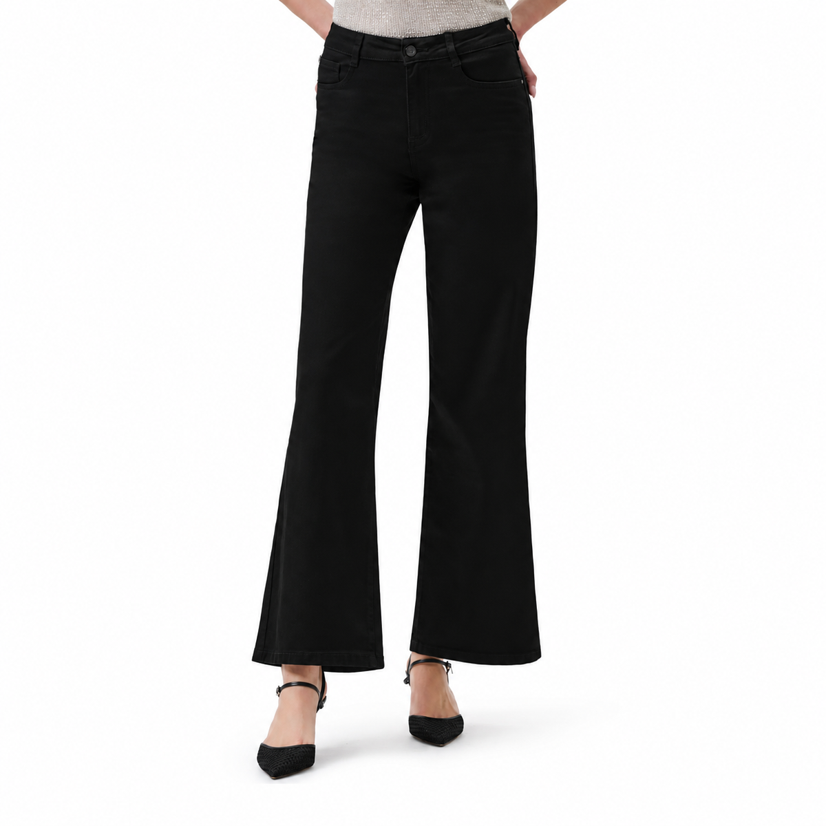 Joseph Ribkoff Mid-Rise Wide-Leg Jeans, Style #251968
