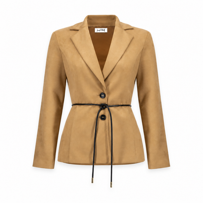 Joseph Ribkoff Scuba Suede Tie-Belt Blazer Style 263013