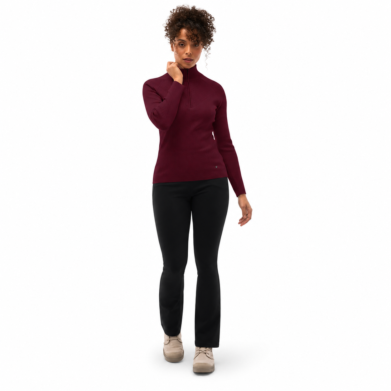 FIG ASTRA 1/2 Zip Fitted Sweater
