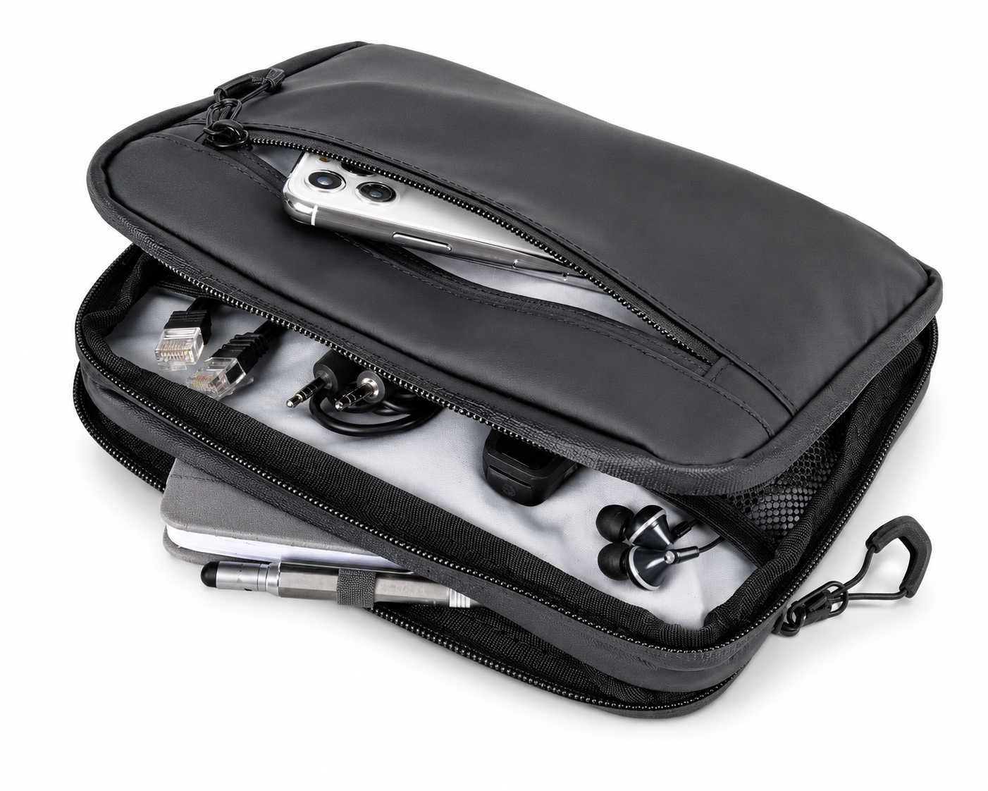 Troika Waterproof Zipper Tech Accessory Organizer