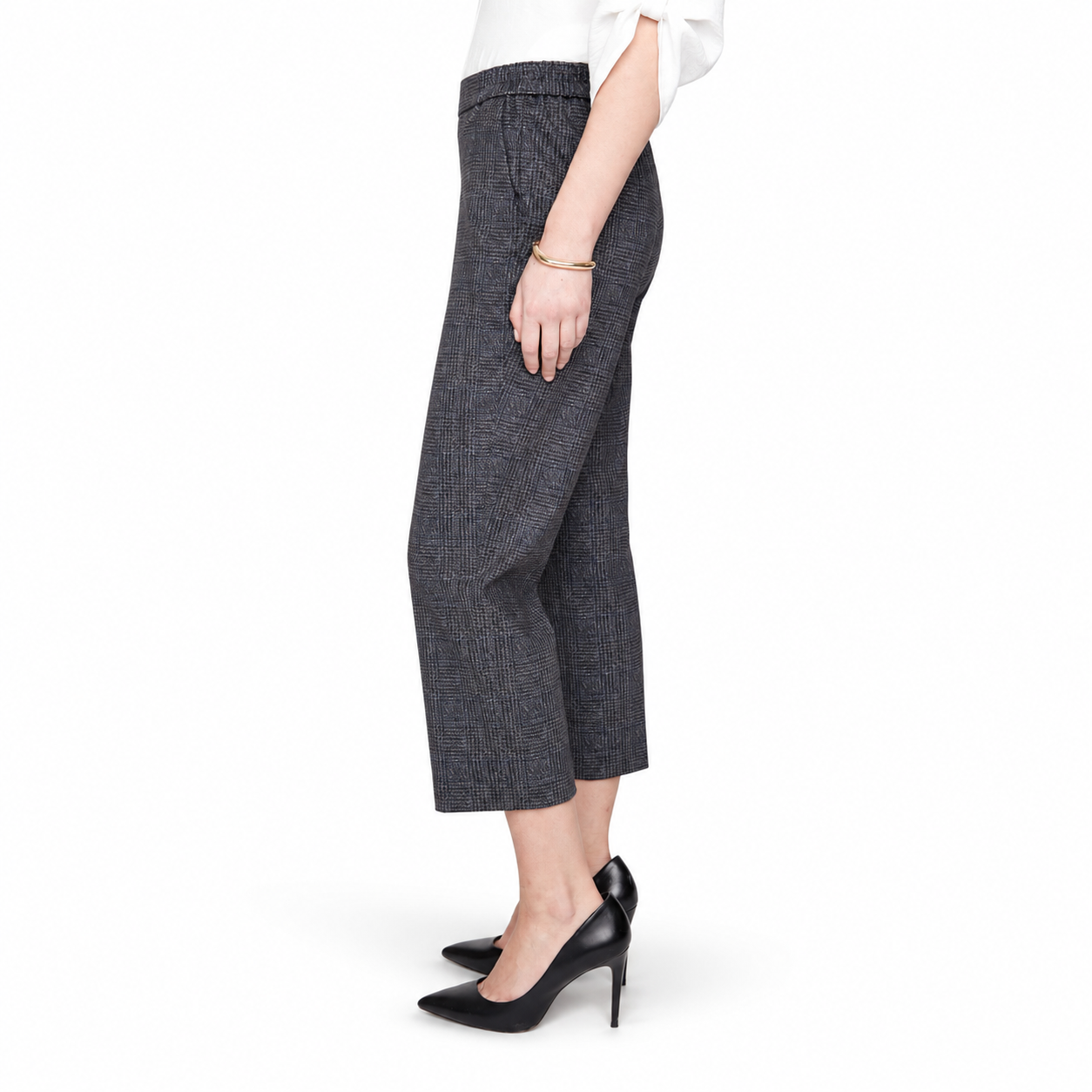 Renuar Glencheck Knit Pull-On Pants