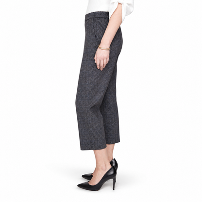 Renuar Glencheck Knit Pull-On Pants
