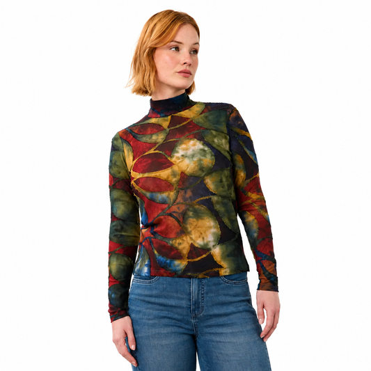 FDJ Long Sleeve Mock Neck Top