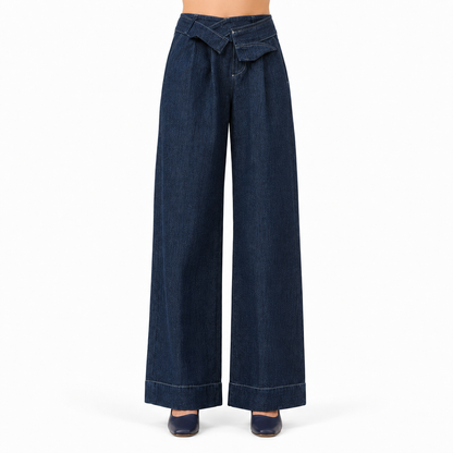 FDJ Mid Rise Pleated Wide Leg