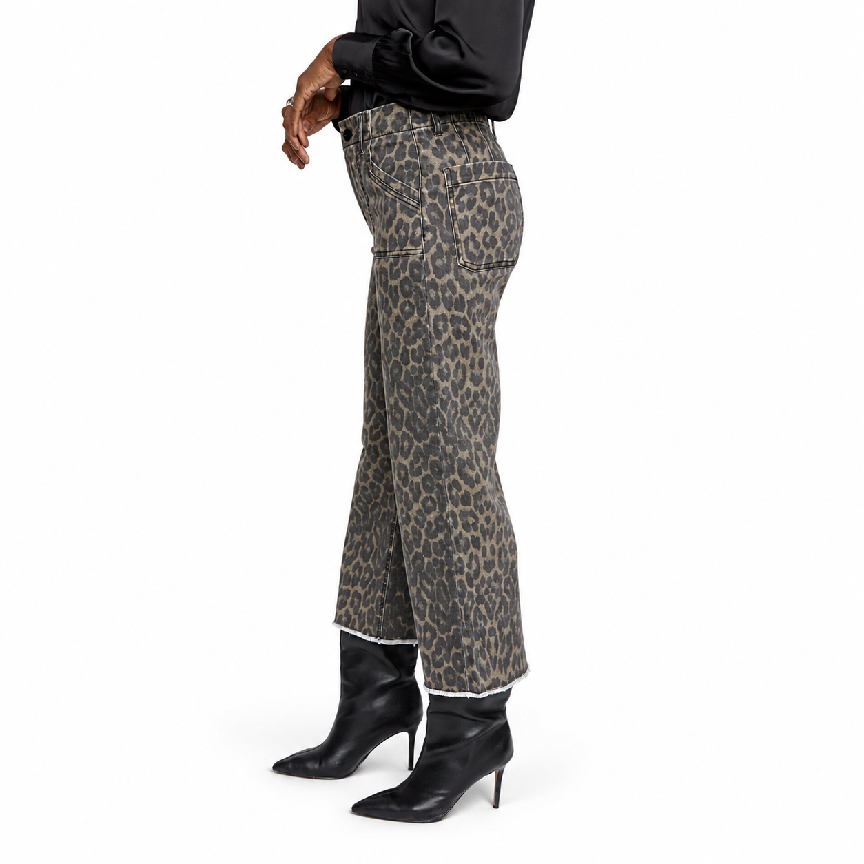 Renuar Luxe Tencel Cropped Wide Leg Pant
