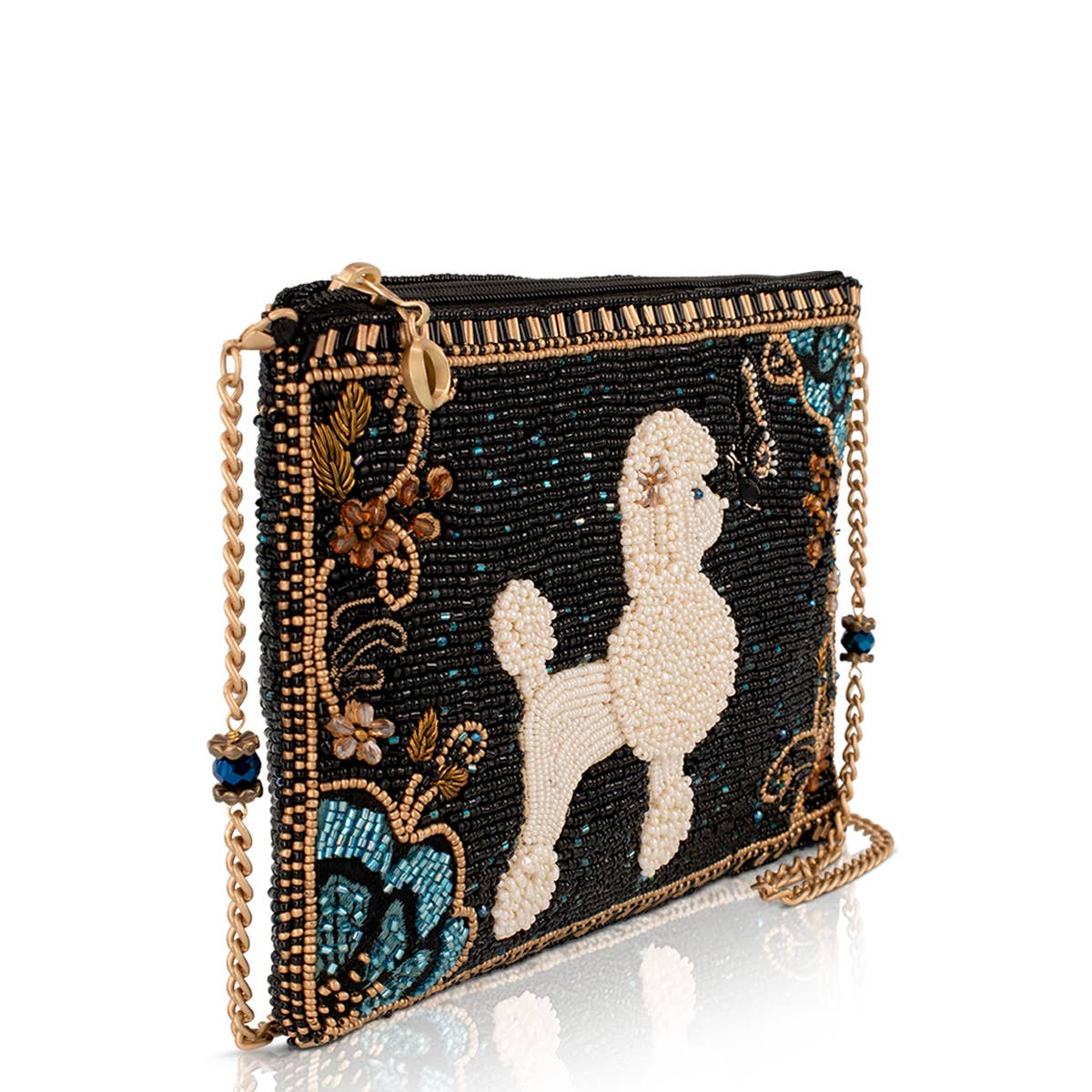 Pet Me beaded poodle crossbody bag