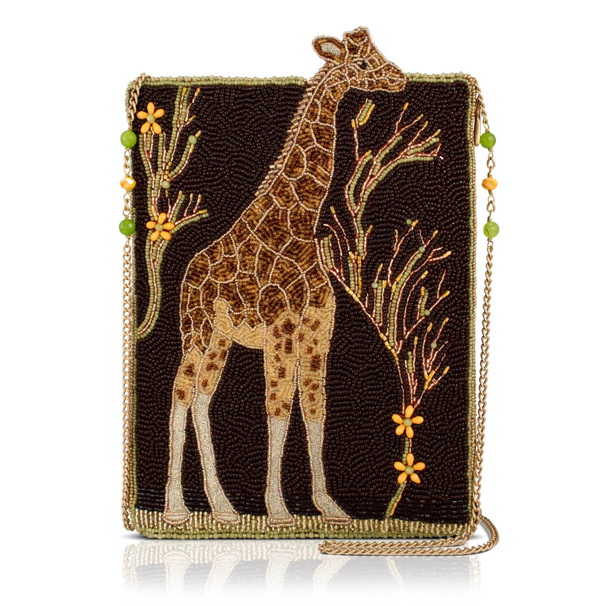 Reach For It beaded giraffe crossbody bag