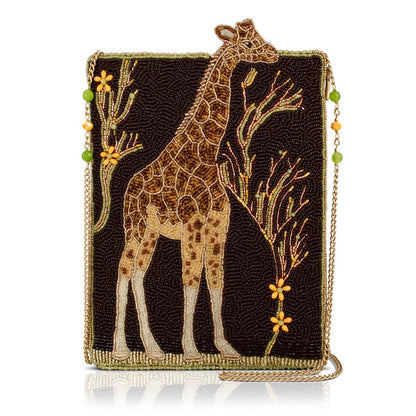 Reach For It beaded giraffe crossbody bag