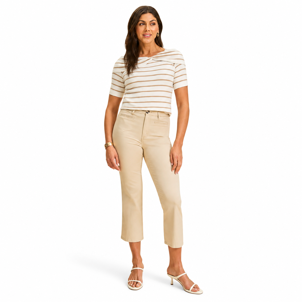 FDJ Striped Boatneck Top