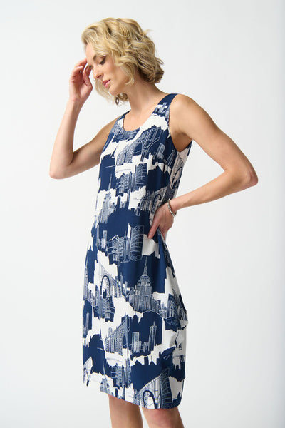 Joseph Ribkoff Cityscape Print Dress, Style #242157