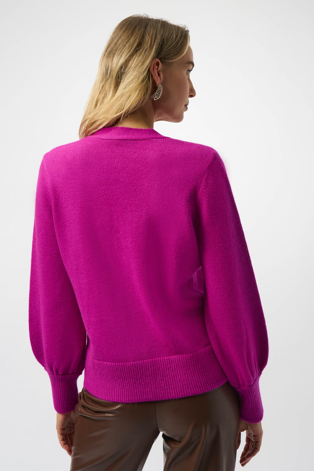 Joseph Ribkoff V-Neck Puff Sleeve Cardigan, Style #253906