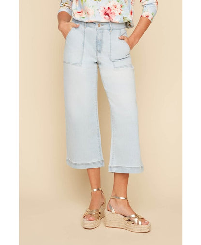 Renuar Collection Cropped Wide Leg Jeans, Style #R11001D
