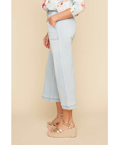 Renuar Collection Cropped Wide Leg Jeans, Style #R11001D