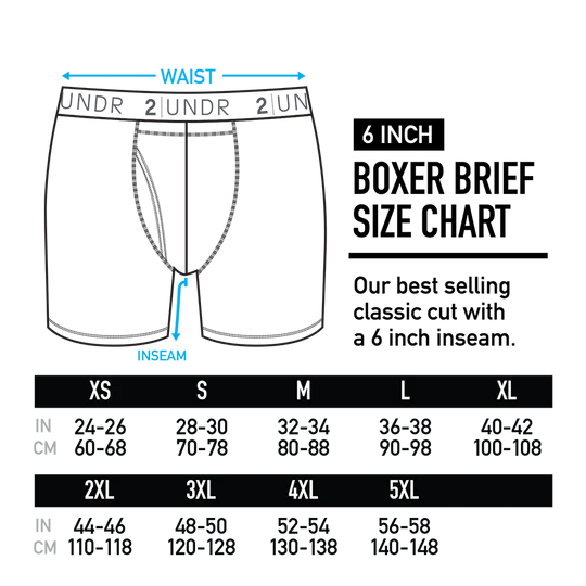 2UNDR Swing Shift 6" Boxer Brief 3 Pack Boxset