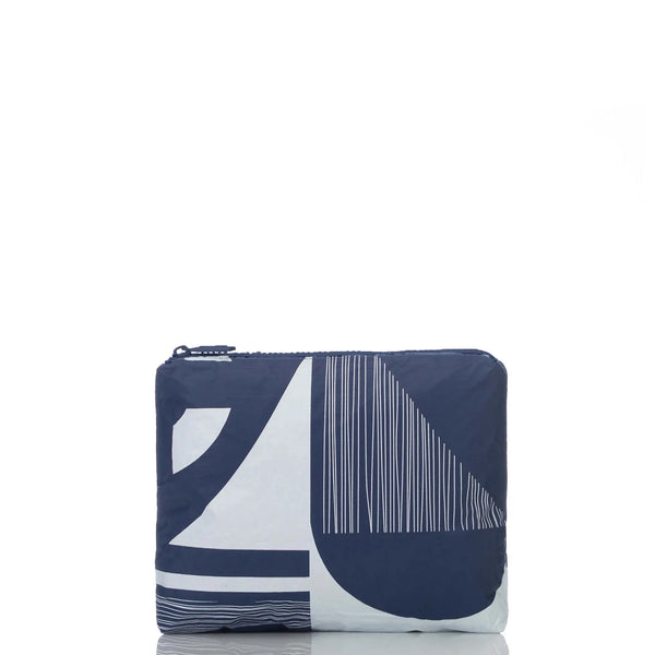 Aloha Small Dockside White on Navy Pouch