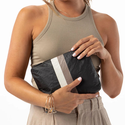 Aloha Small Pouch Le Voyageur in Caffe on Black, Style SMABT093 Aloha