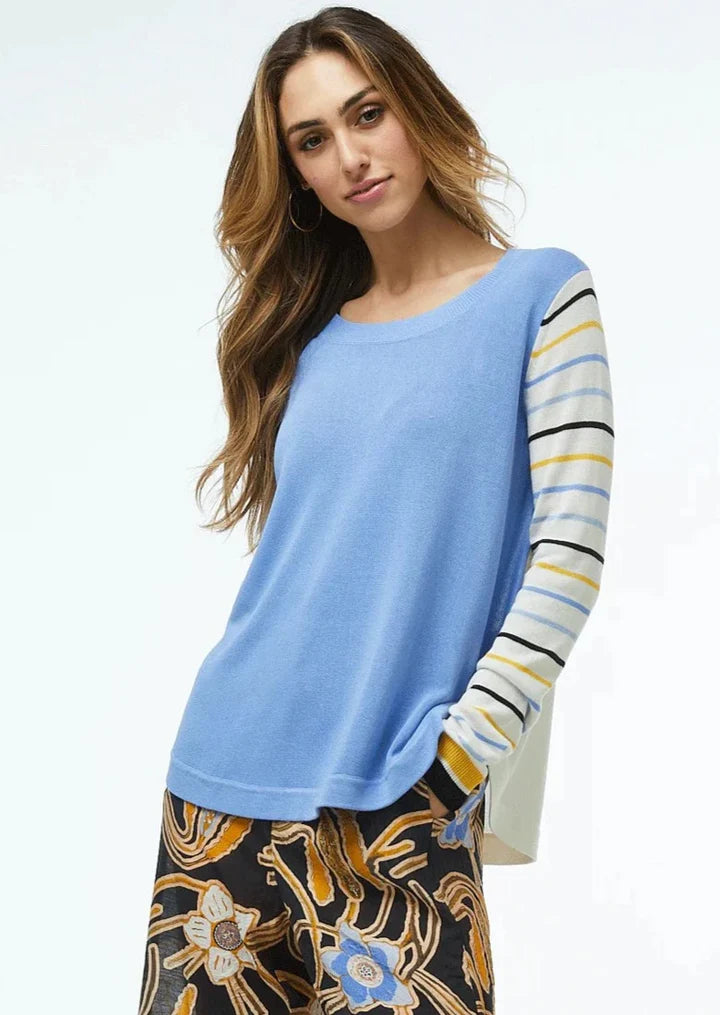 Zaket & Plover Stripe Sleeve Sweater Zaket & Plover